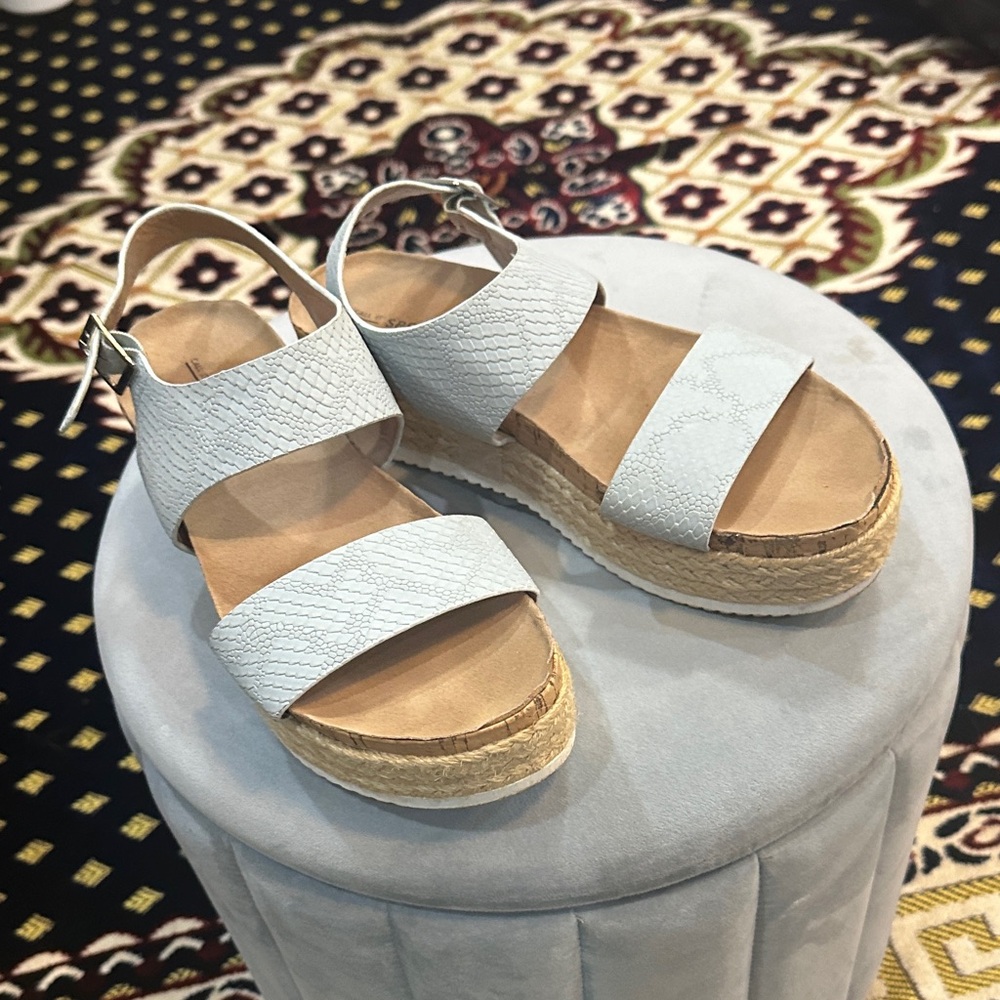 Call It Spring Light Gray Espadrille Sandals